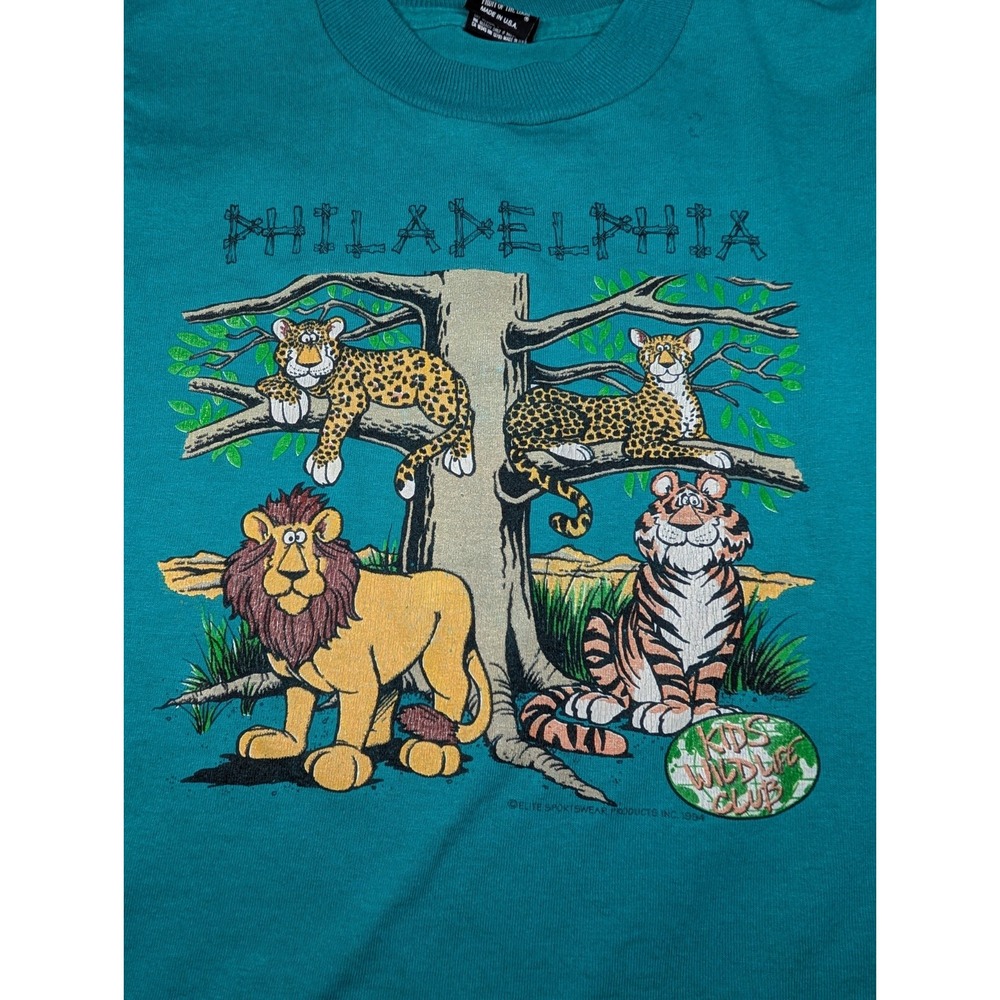 Vintage 1994 Philadelphia Zoo Childrens T Shirt 6-8 Best Kids‎ Wild Life Club - Picture 6 of 9